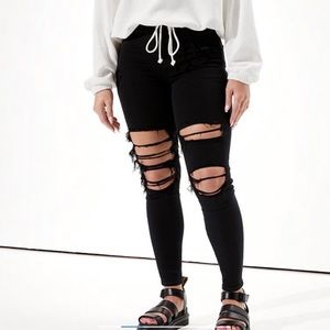 AE next level ripped curvy high-waisted jeggings ⭐️
